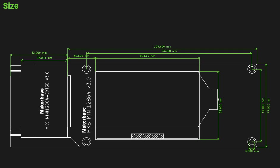 MKS Mini 12864 V3 LCD avec slot SD avant – Image 6