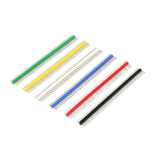 Kit de barrettes mâles colorées à une rangée 40 broches droites