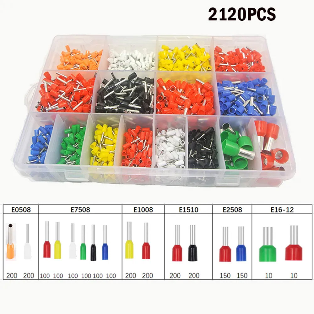 Kit de cosses à sertir 2120 pièces 16 tailles 0,5 mm²-16 mm² – Image 4