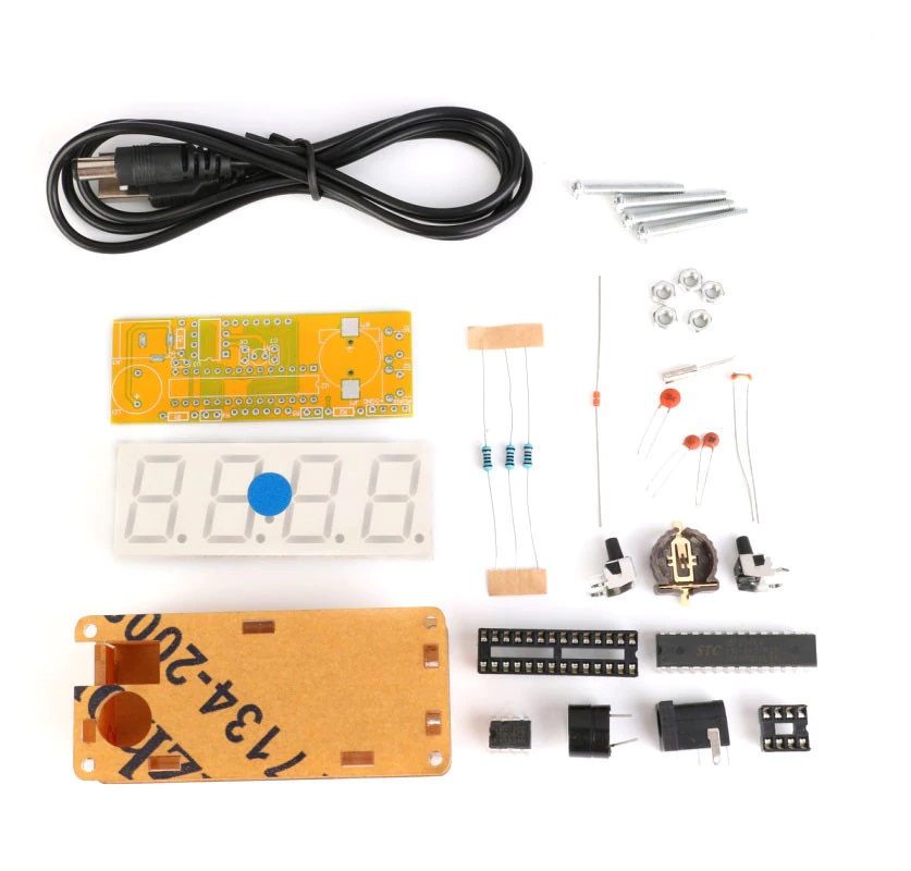 Kit Horloge électronique avec affichage 4 bits Bleu – Image 3