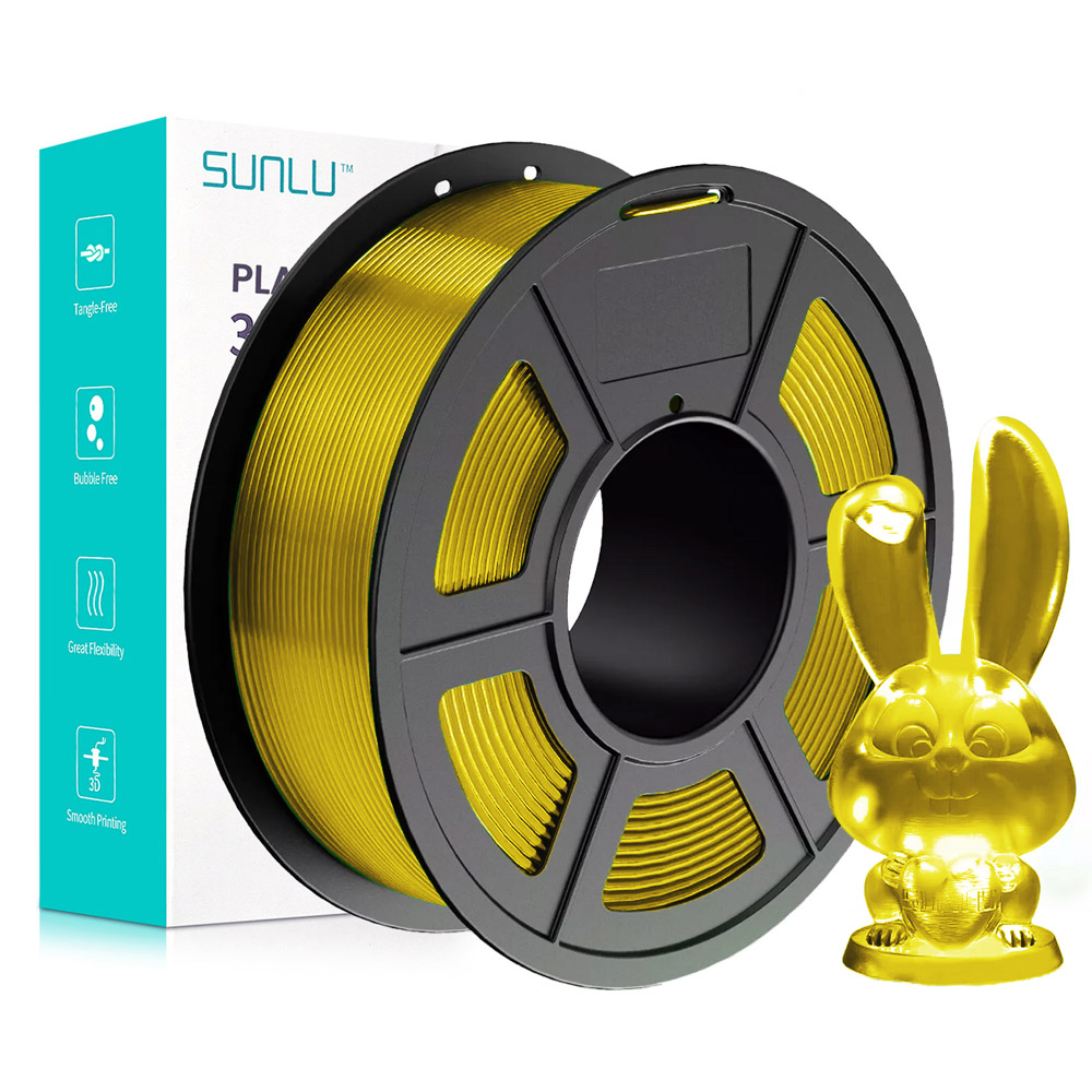 Filament PETG Sunlu Jaune transparent 1,75 mm 1 kg
