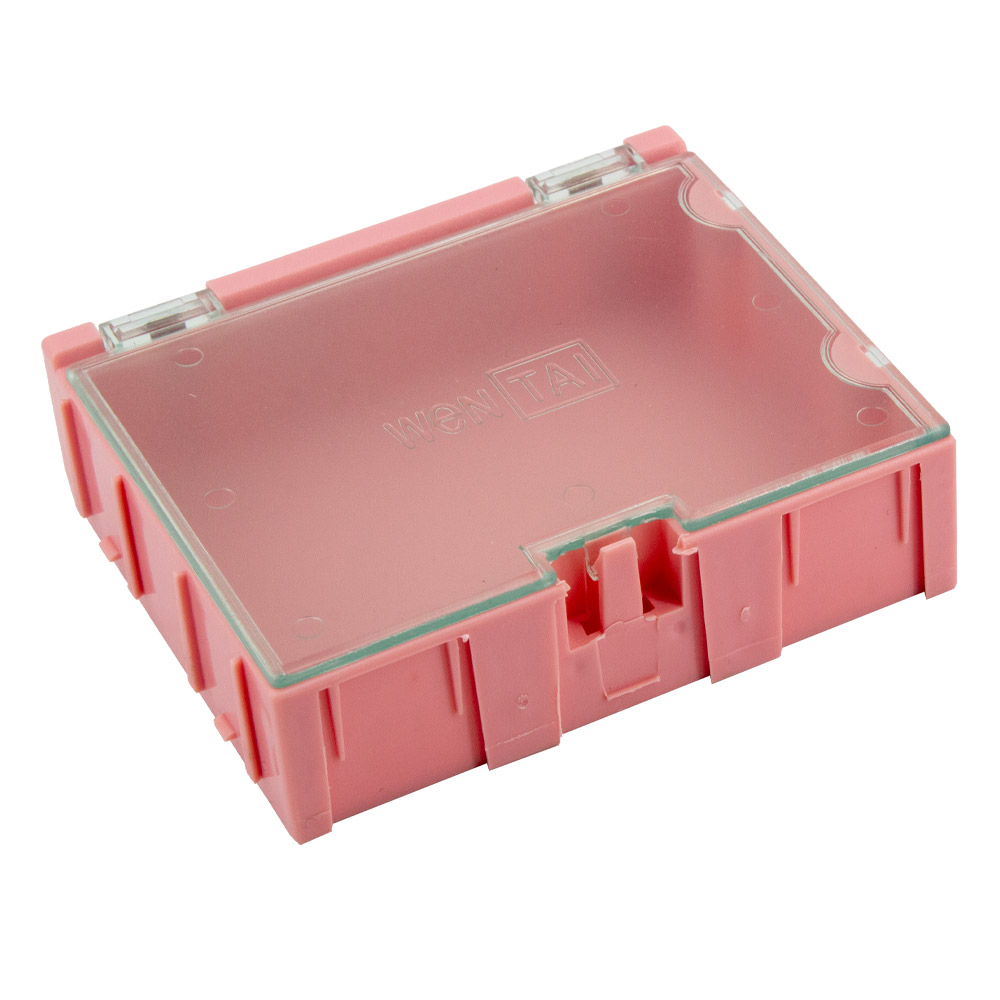 1x Boîte conteneur vide n° 3 pour composants CMS - rose