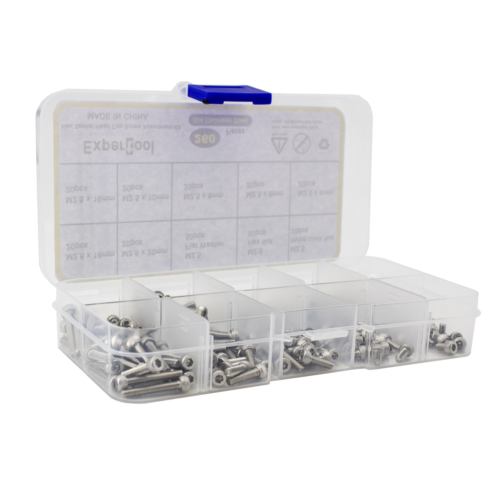 Assortiment de vis à tête fraisée M2.5 - Kit de 260 pièces