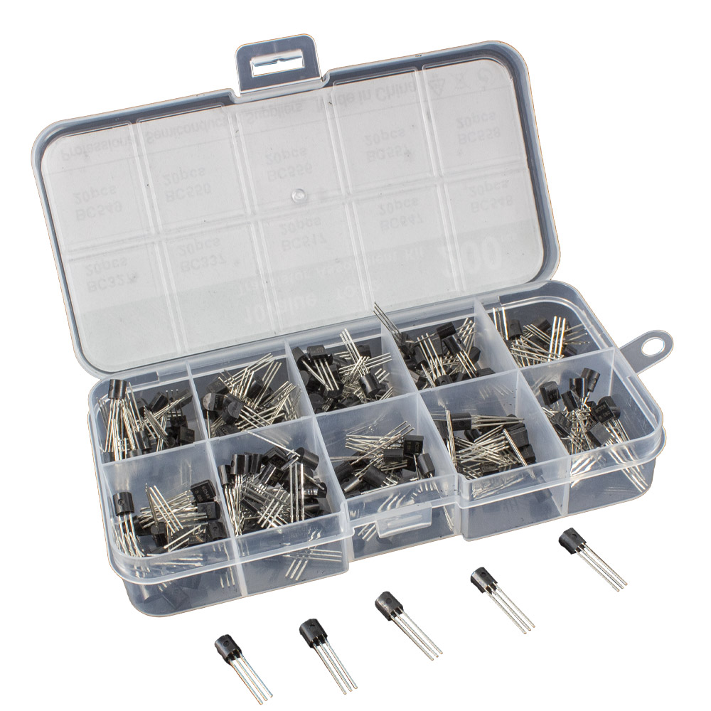 Kit de transistors 200 pièces 10 valeurs BC327-BC558 – Image 2