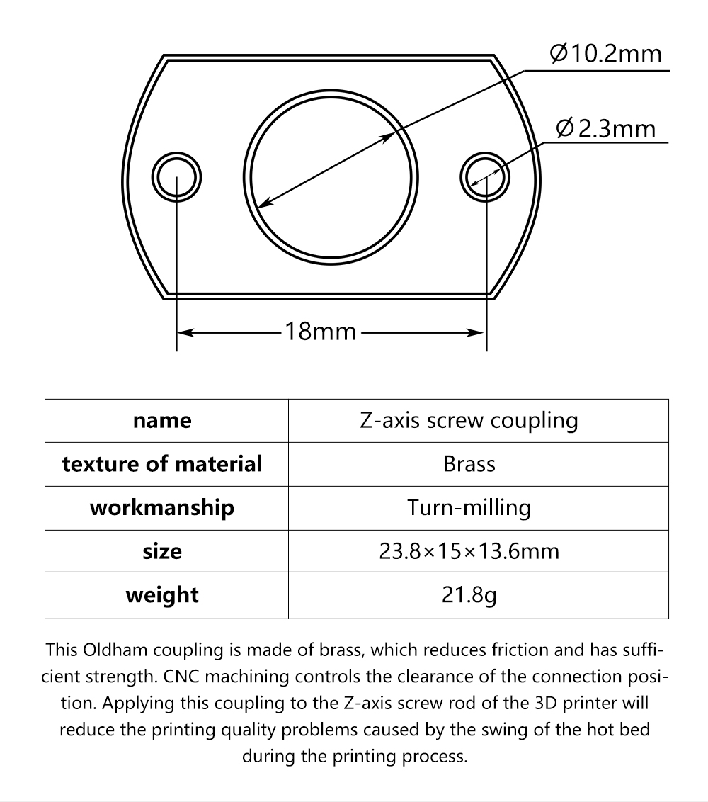 Accouplement Oldham pour imprimante 3D Creality Ender-3 V2 CR-10 Upgrade – Image 10