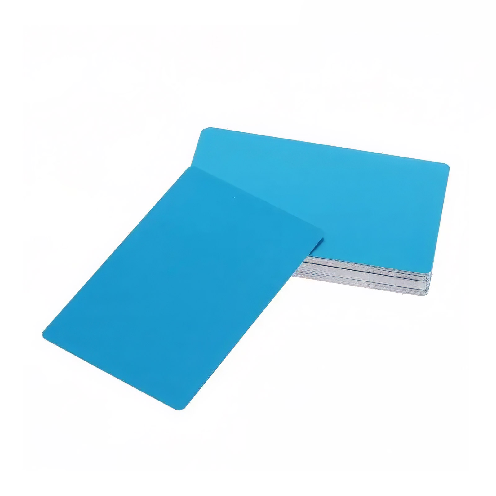 50x ébauches de cartes de visite métalliques bleues – Image 2