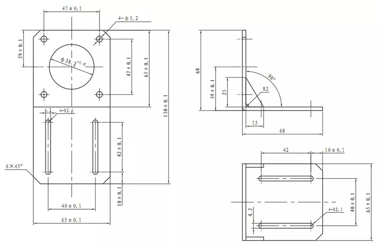 Support moteur CNC pour Nema 23 - Acier laqué – Image 2