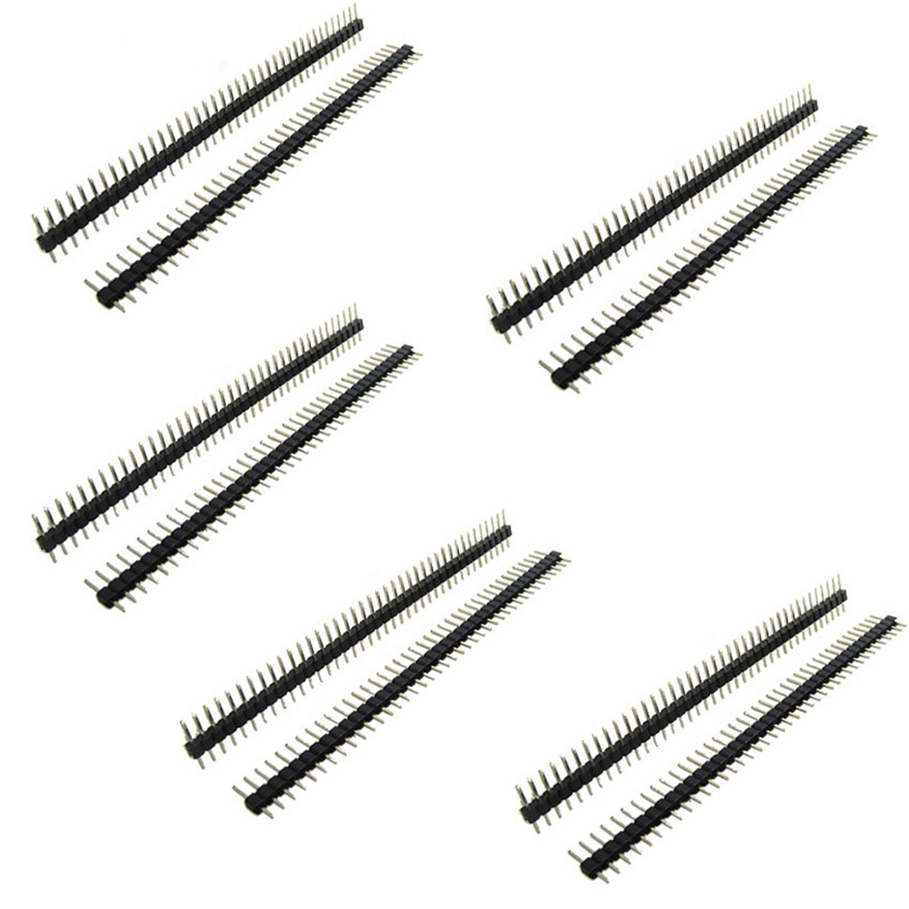 10x 40 broches barrette mâle 2,54 mm à une rangée 15 mm