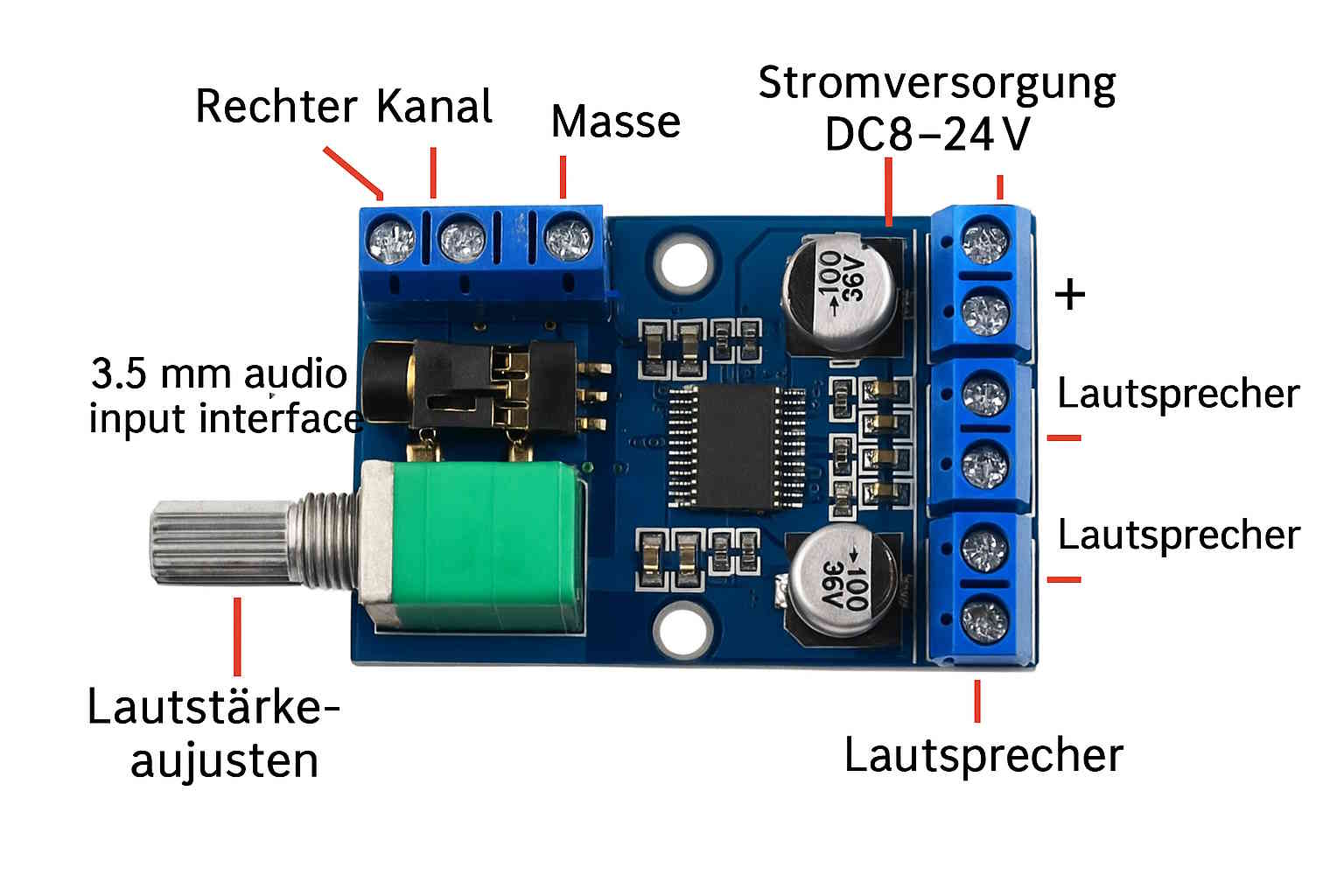 Amplificateur audio stéréo numérique 30W*2 DY-AP3015 – Image 5