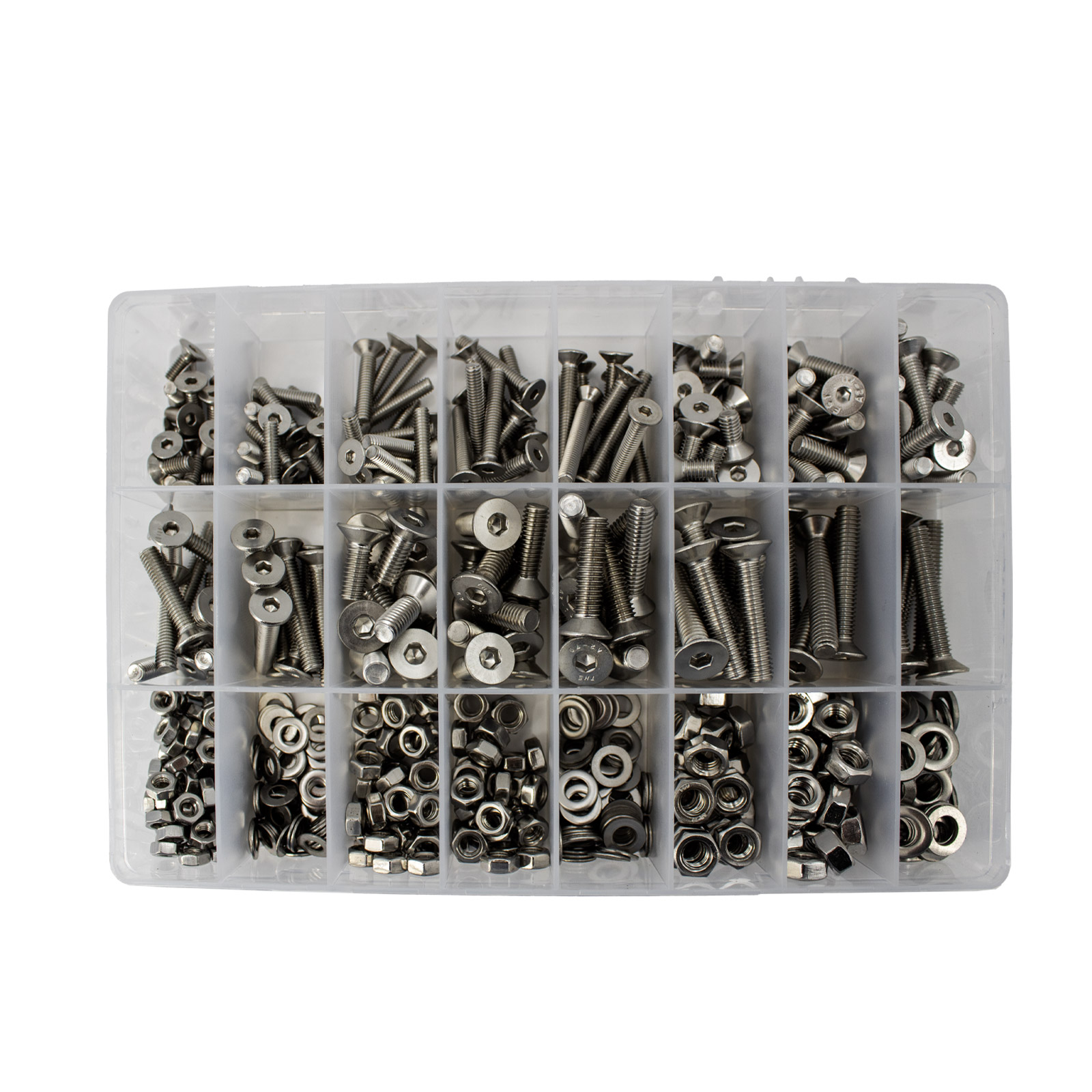 Assortiment de vis à tête fraisée à six pans creux 585 pièces – Image 2
