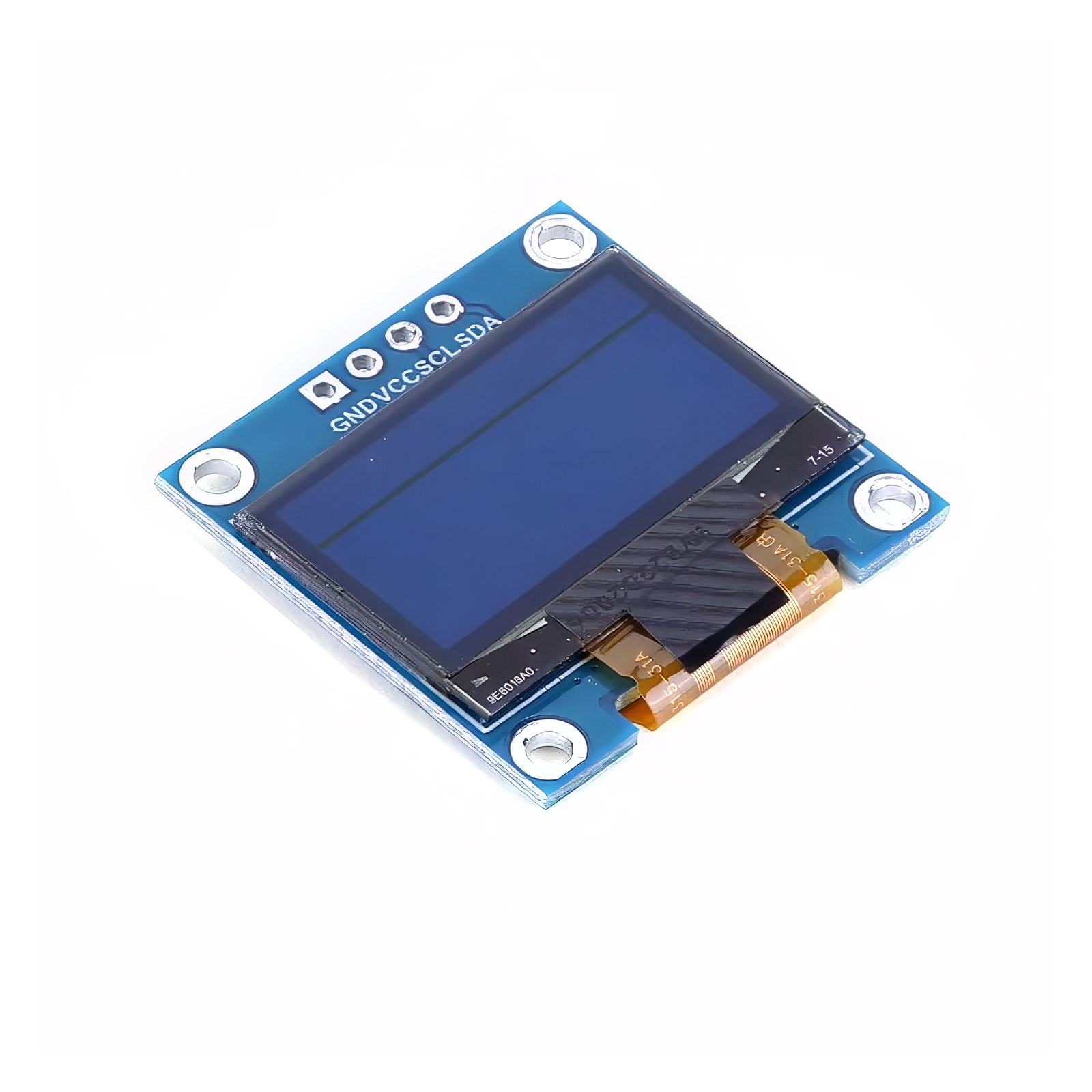 Écran OLED 0.96" blanc I2C SSD1306 128x64 pixels pour Arduino et Raspberry Pi – Image 2