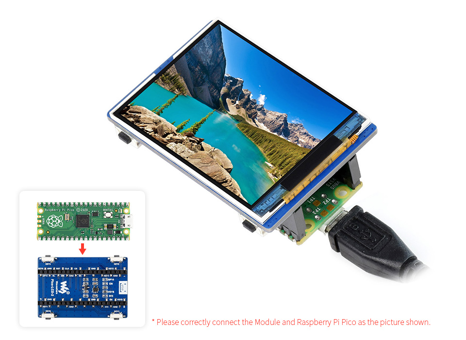 Module d'affichage LCD 2" Waveshare pour Raspberry Pi Pico – Image 8