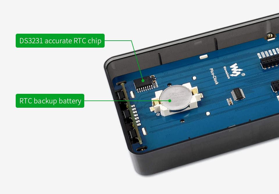 Waveshare Horloge électronique pour Raspberry Pi Pico – Image 9