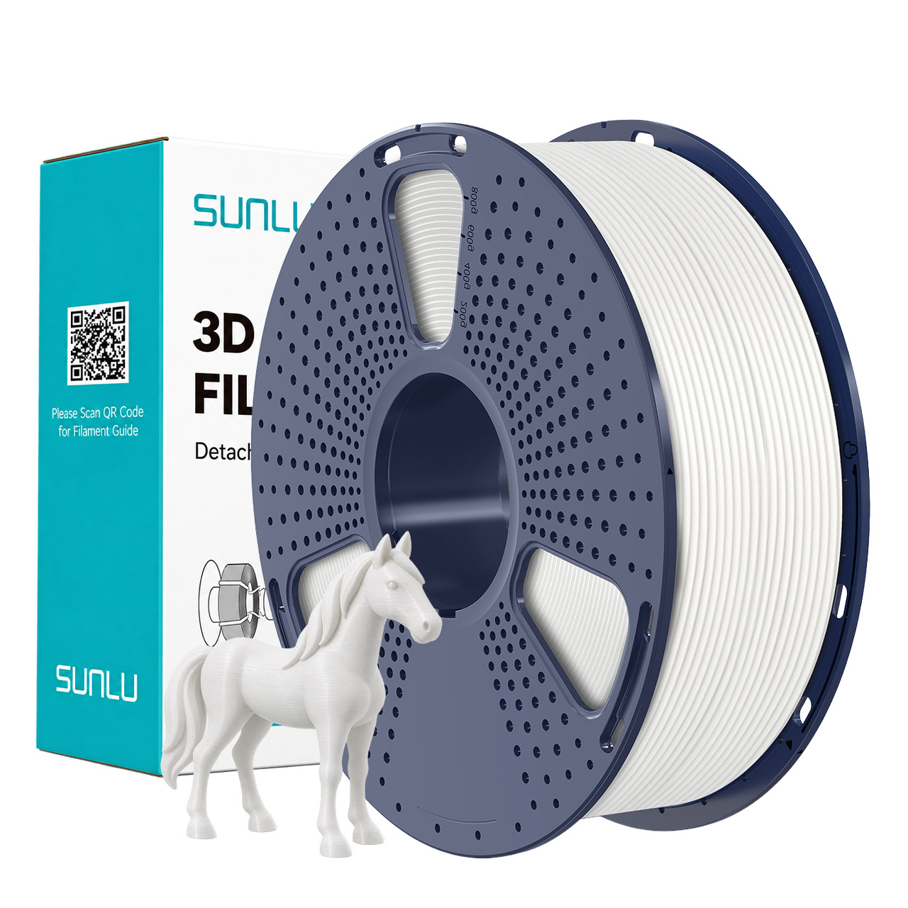Filament Sunlu PLA Blanc 1,75 mm 1 kg