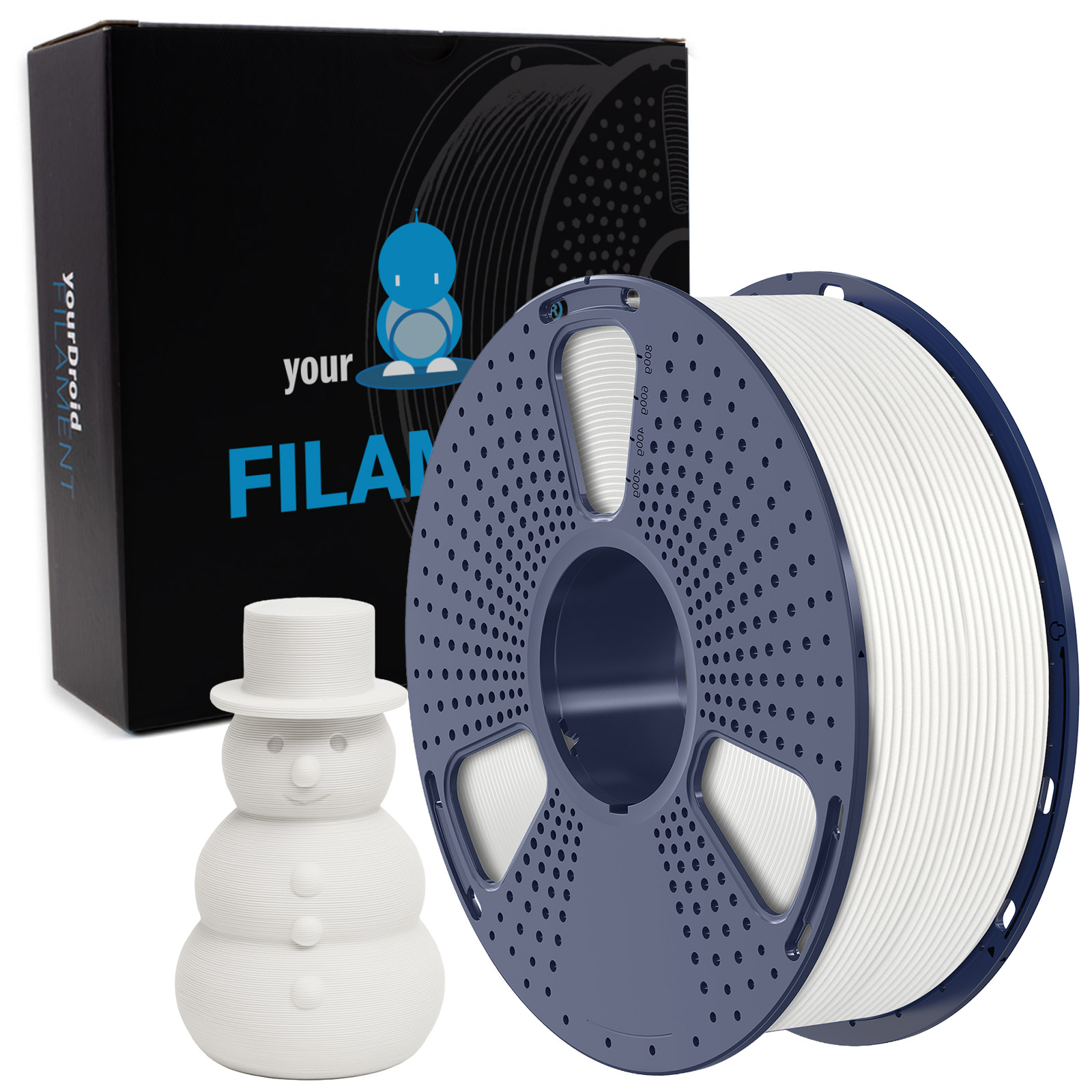 Filament yourDroid PLA+ Blanc 1.75 mm 1 kg