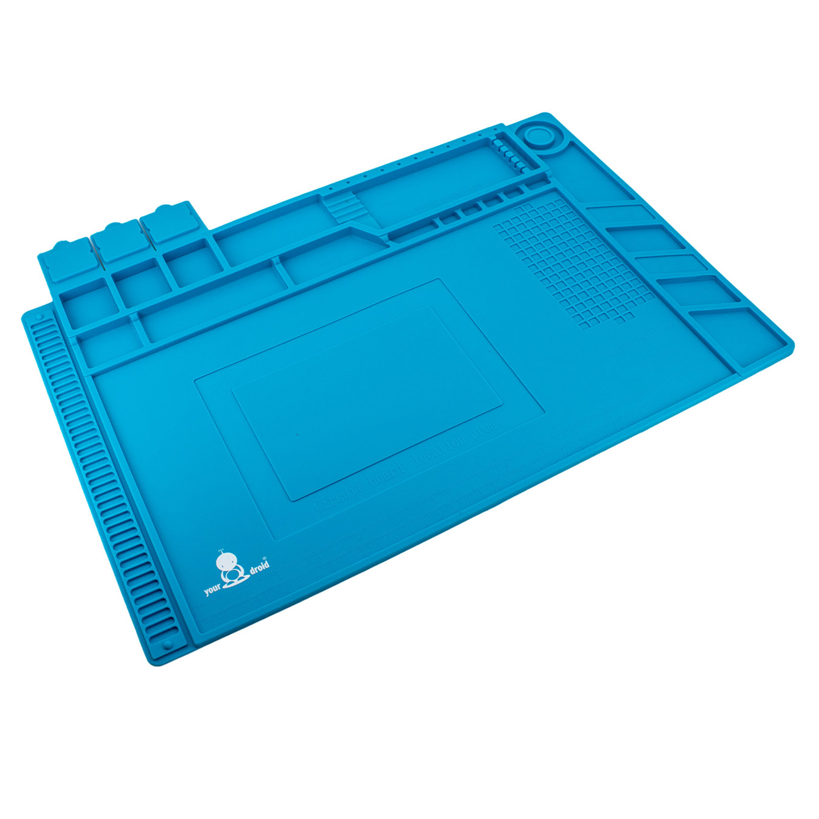 Tapis de travail résistant à la température et sous-main de soudure 45x30 cm avec compartiments – Image 3