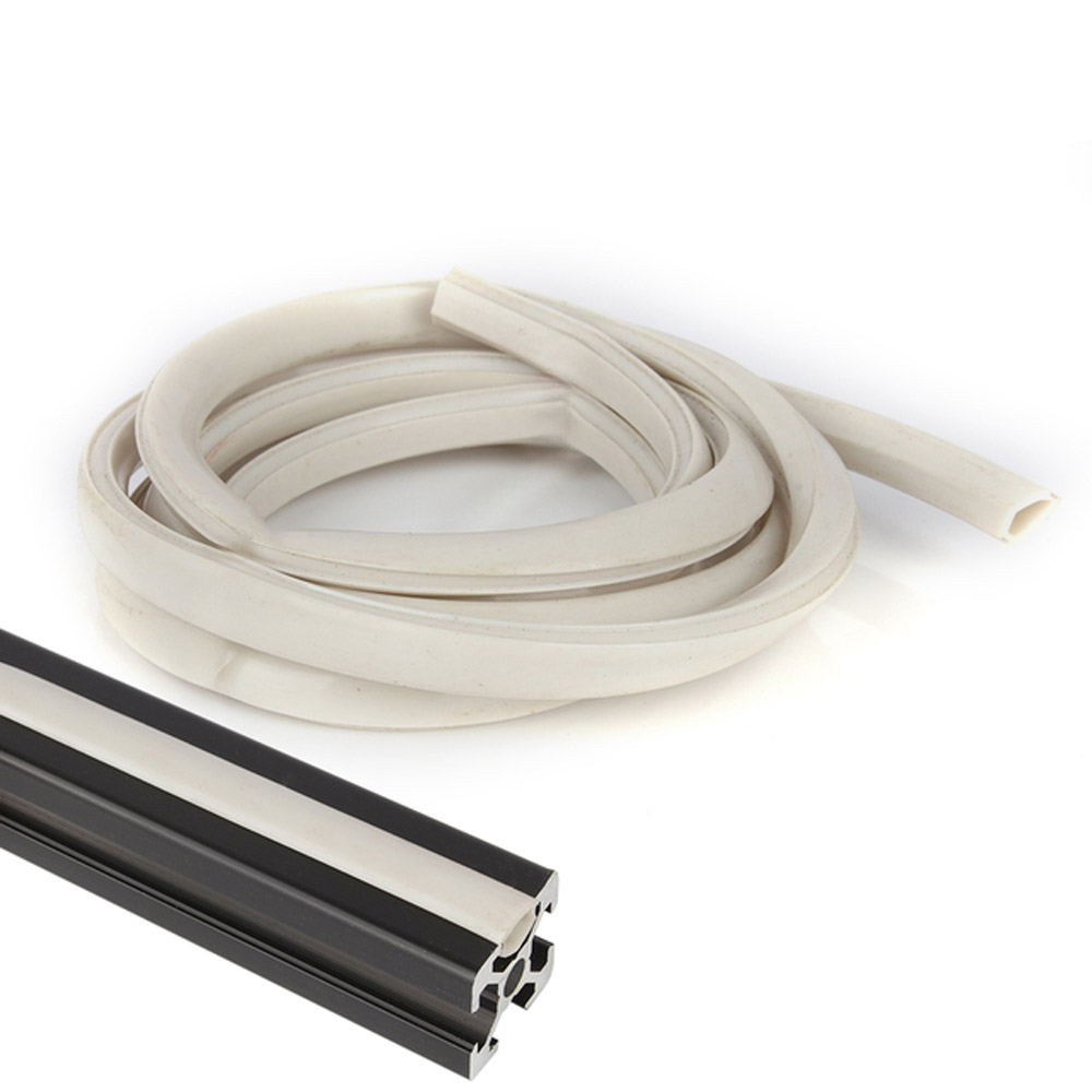 10 mètres de couverture pour profilés aluminium V-Slot 2020 (blanc) rainure 6