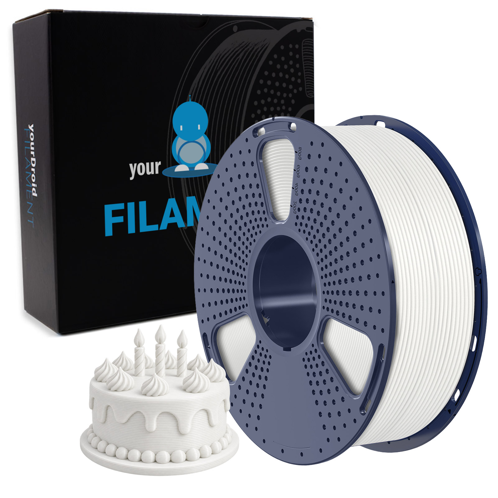 Filament YourDroid ASA Blanc 1.75mm 1kg