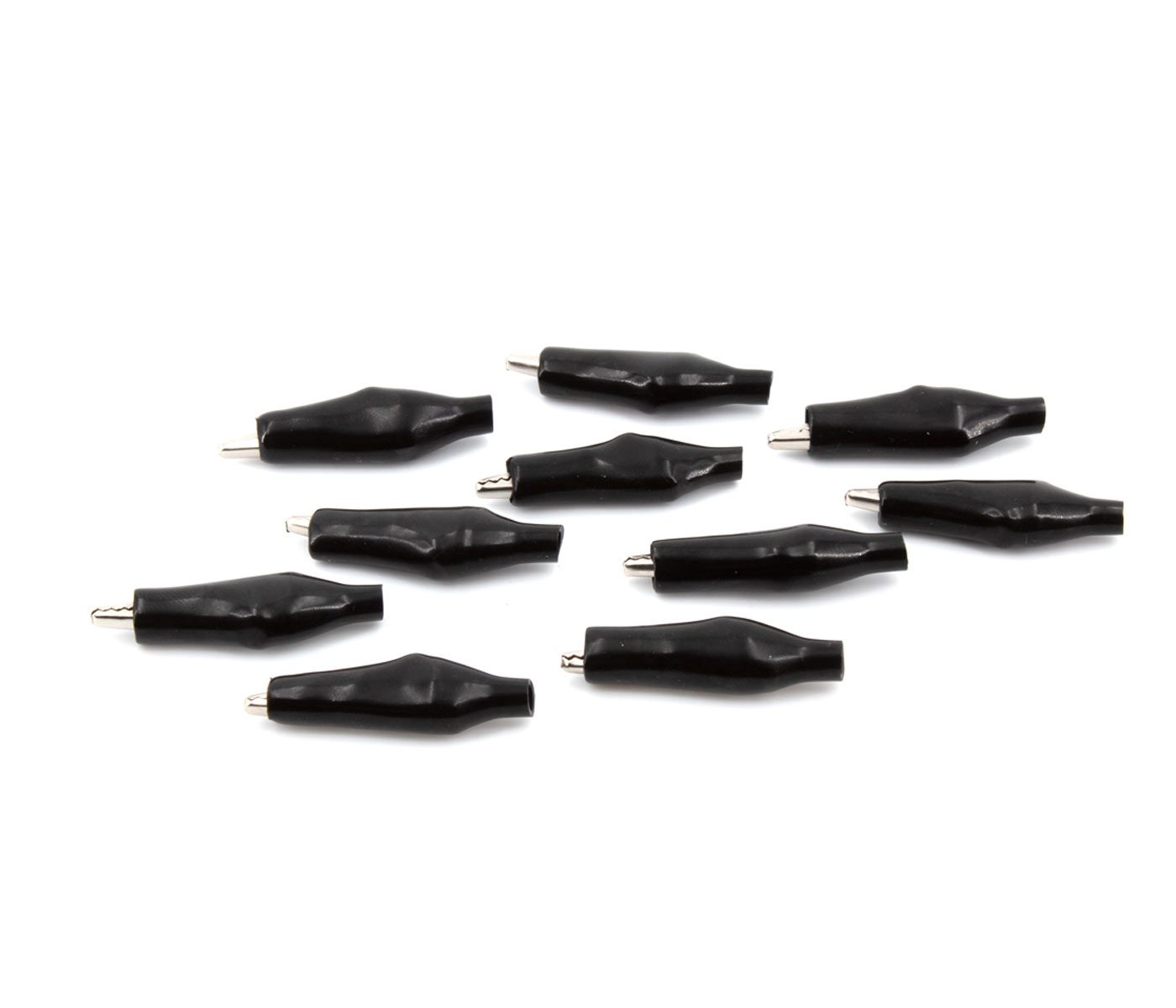 10x pinces crocodile (noires)