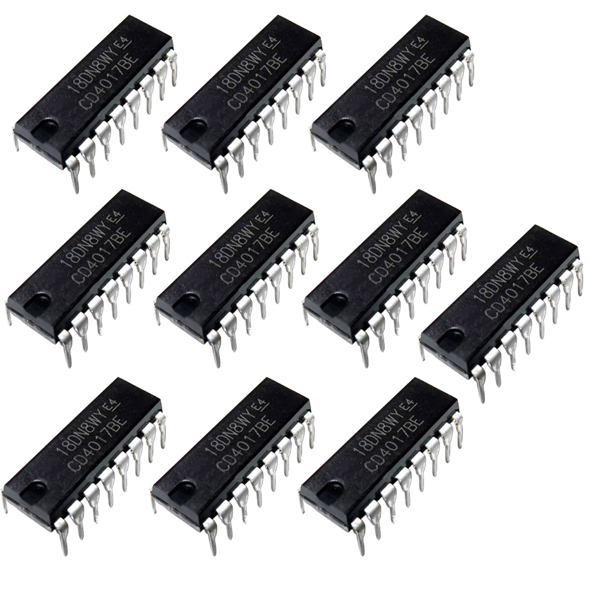 10x CD4017 compteur/décadeur CMOS IC DIP-16 pour projets LED