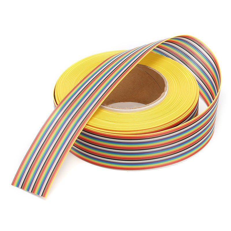 Câble ruban 1 mètre 34 broches 1,27 mm (multicouleur)