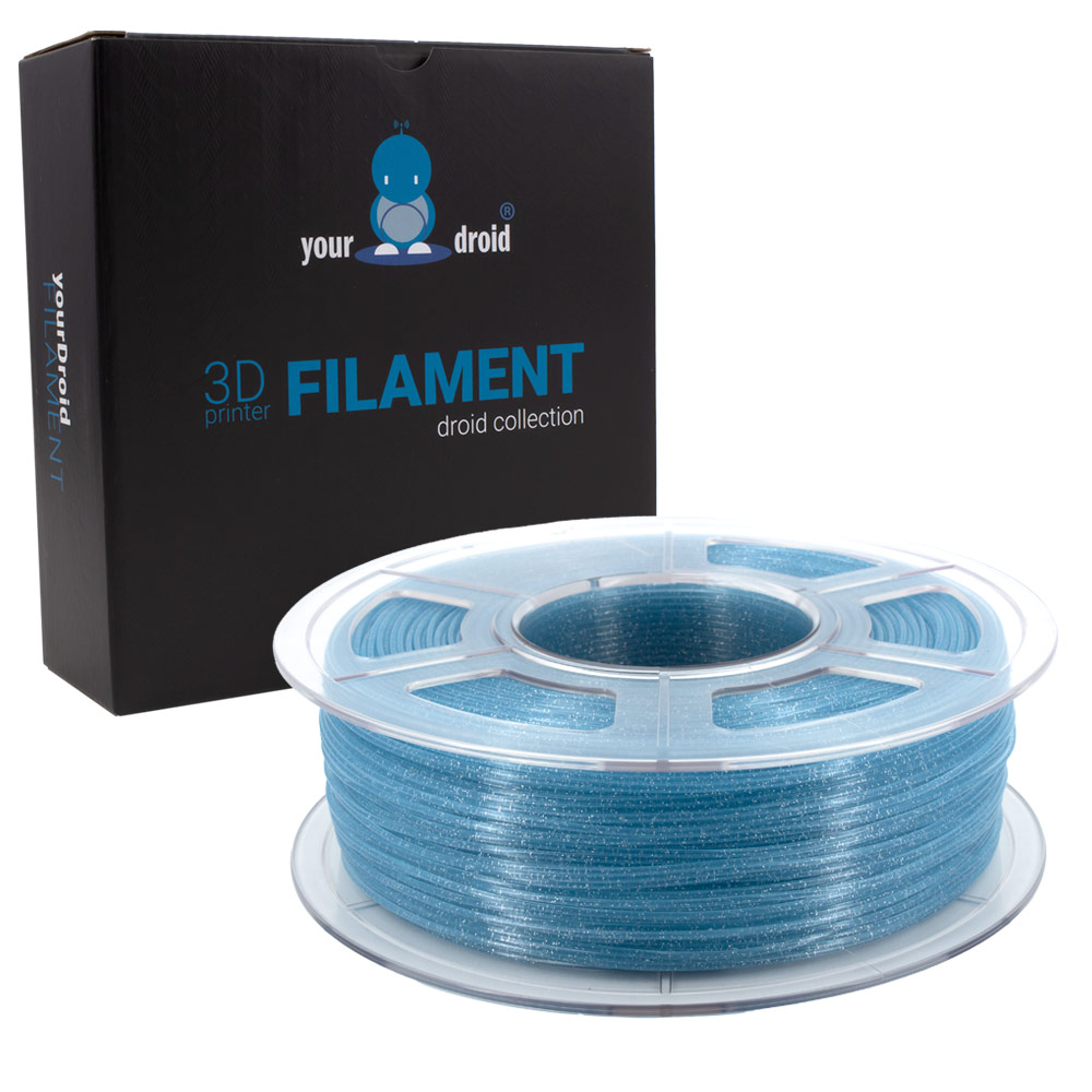 yourDroid Filament PLA pailleté Bleu 1.75mm 1kg – Image 3