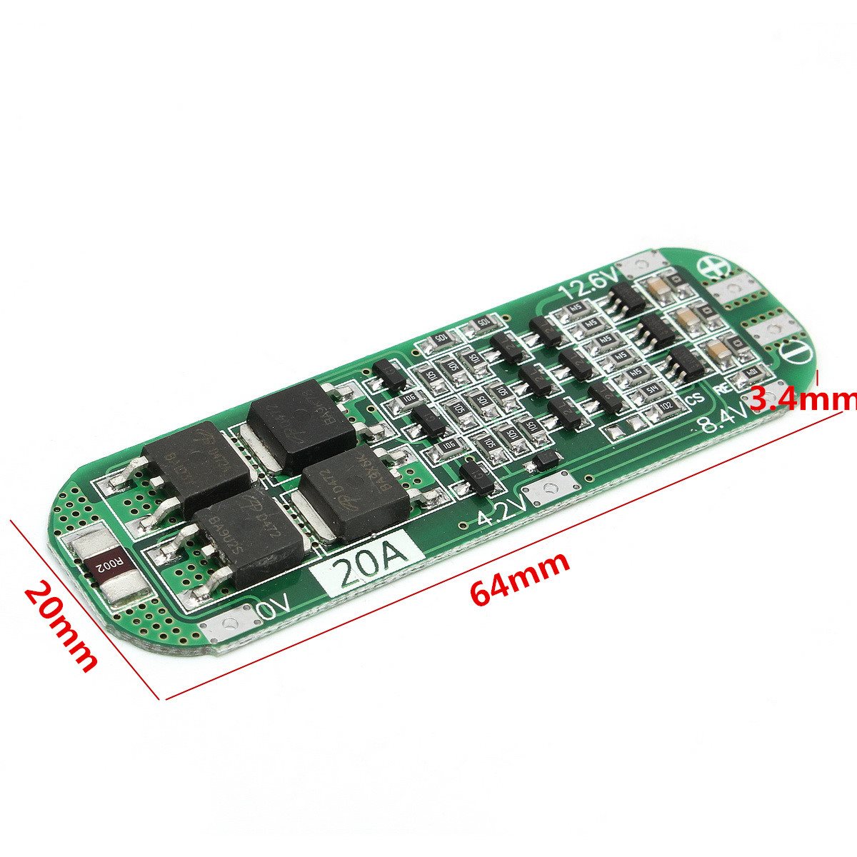 Carte PCB BMS 3S 20A pour batterie Li-ion Lithium 18650 12,6V avec protection des cellules – Image 4