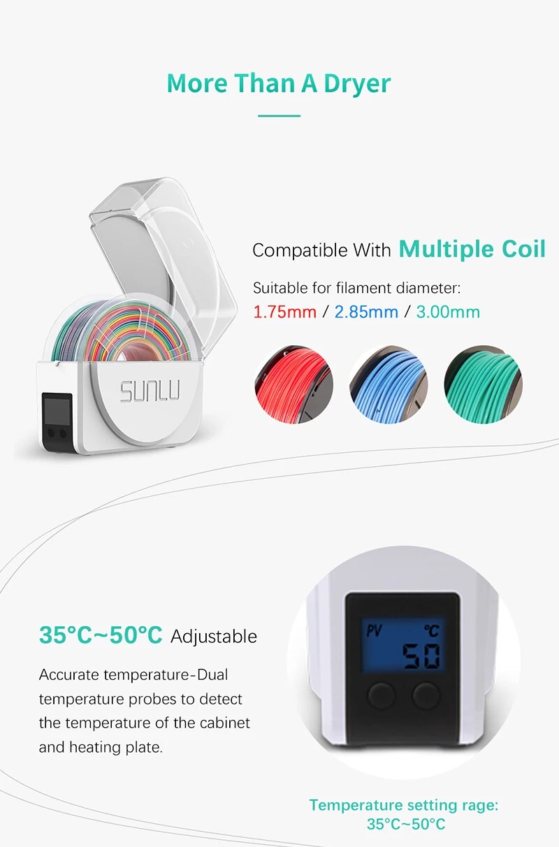 SunLu S1 Plus Sécheur de filament 48W – Image 3