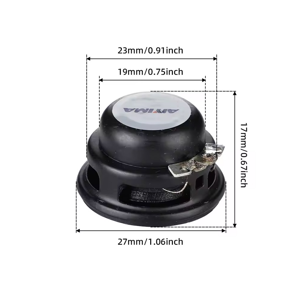 AIYIMA 2x haut-parleurs miniatures 27 mm 4 Ohm 3W kit audio compact – Image 11