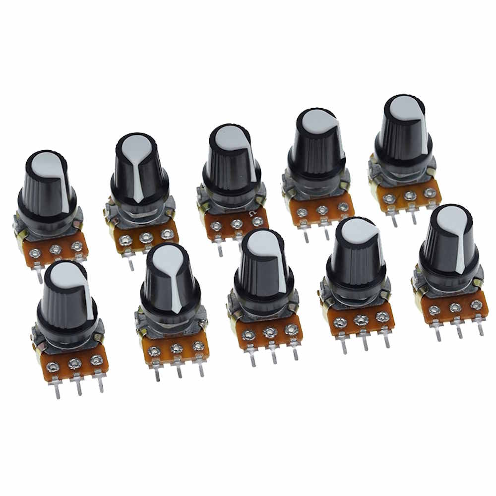 10x Potentiomètre rotatif WH148 1K linéaire 3 broches