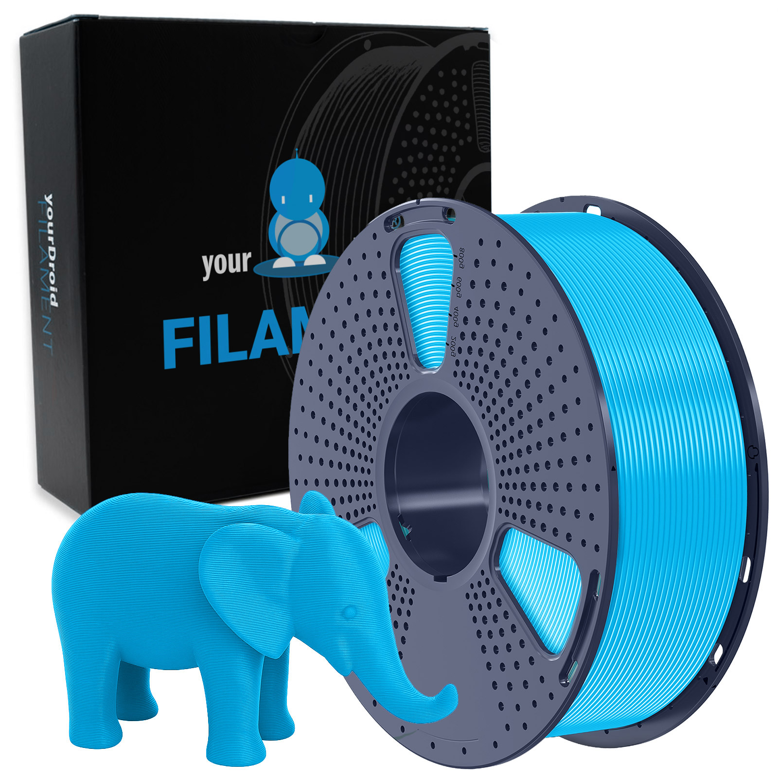 Filament yourDroid PLA+ Cyan 1,75 mm 1 kg