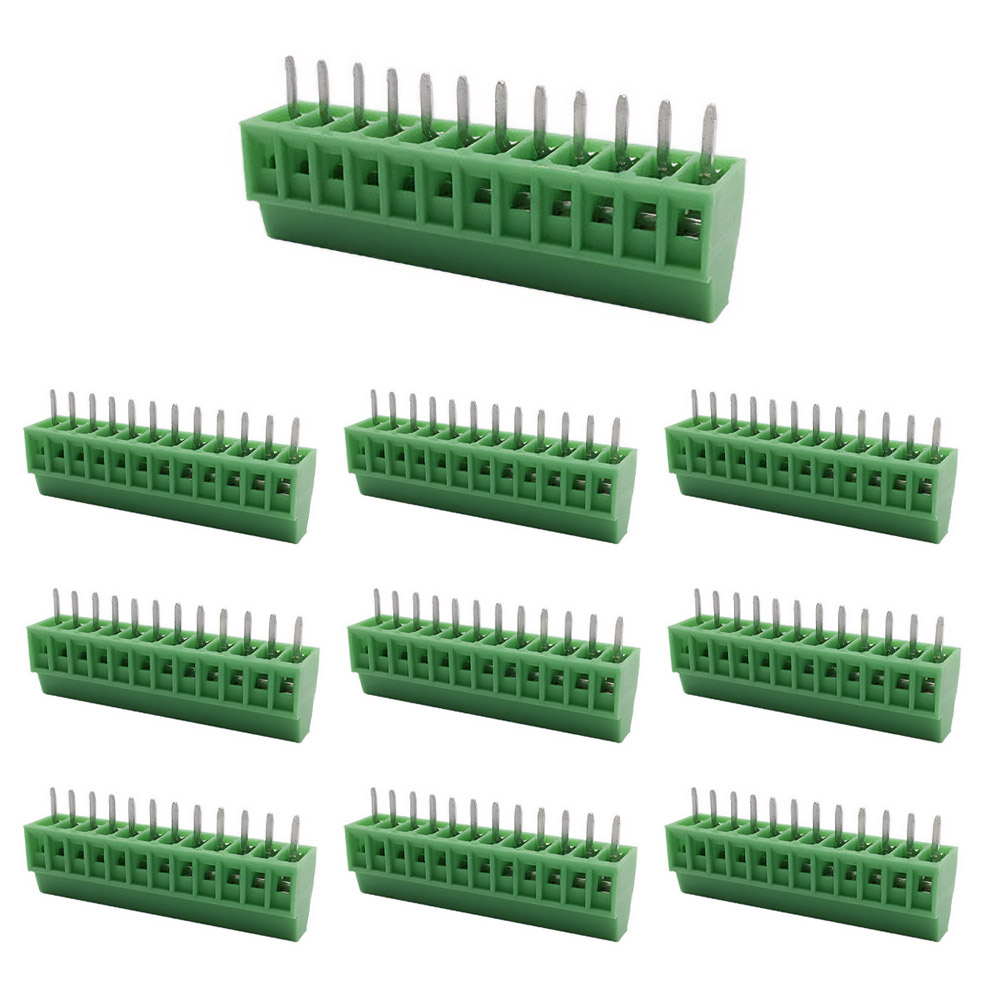 10x bornes à vis 12 broches 2,54 mm 150V 6A pour câbles 26-18 AWG