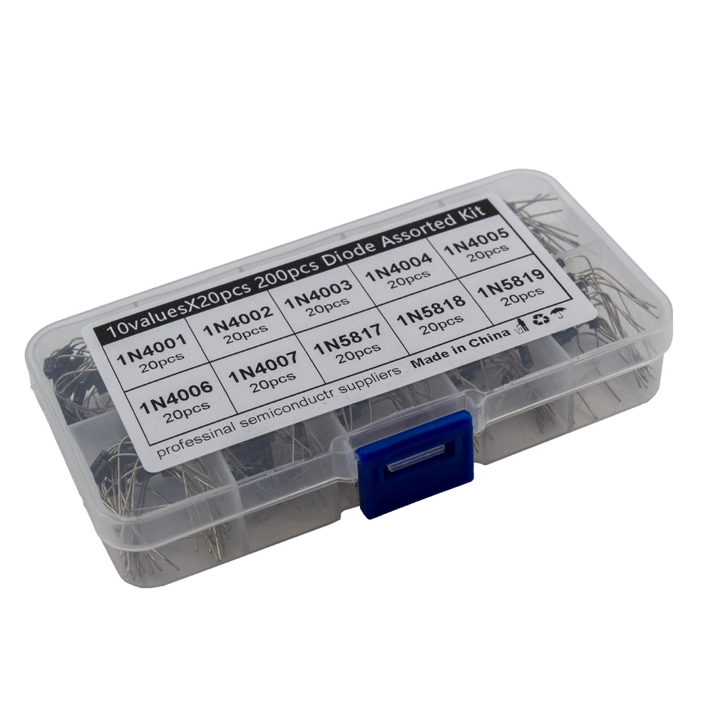 Kit de diodes 200 pièces 10 valeurs 1N4001-1N4007 1N5817-1N5819 – Image 2