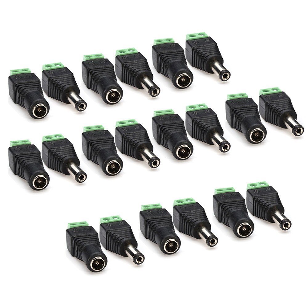 10x adaptateur paire connecteur DC femelle/mâle