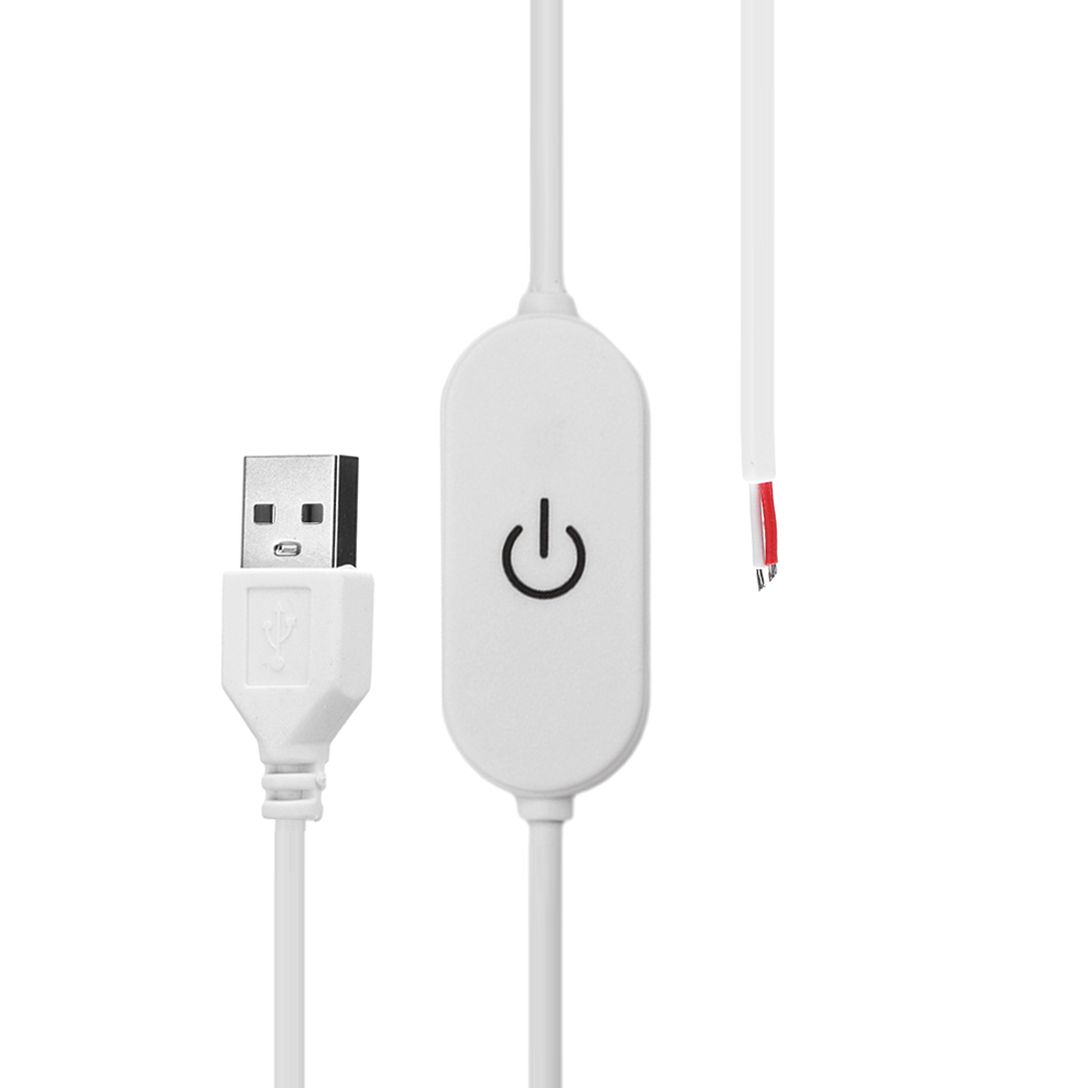 Interrupteur tactile USB variateur 5V 2A contrôleur de bande LED (Blanc)