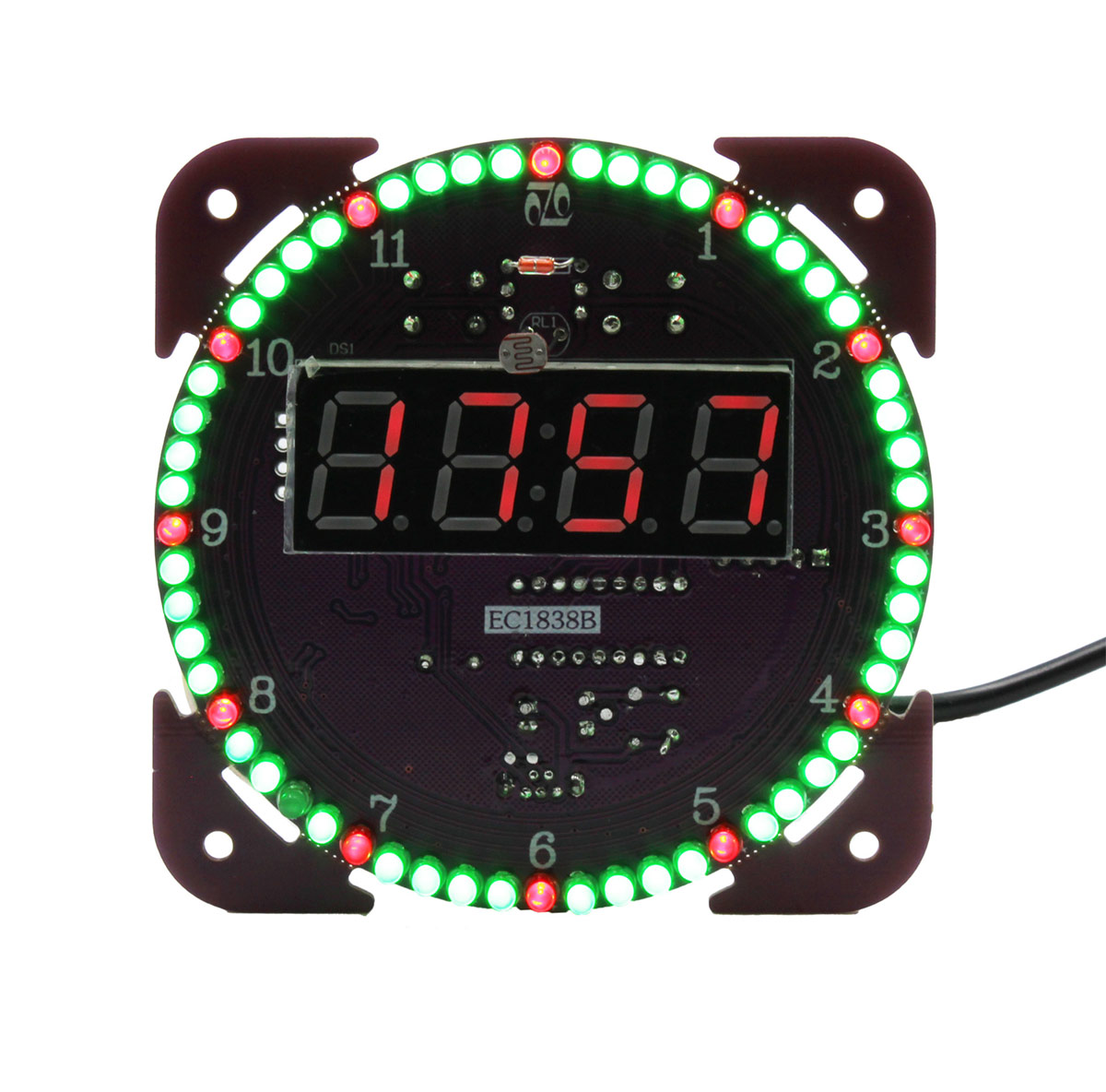 Kit horloge LED rotative DS1302 avec boîtier – Image 7