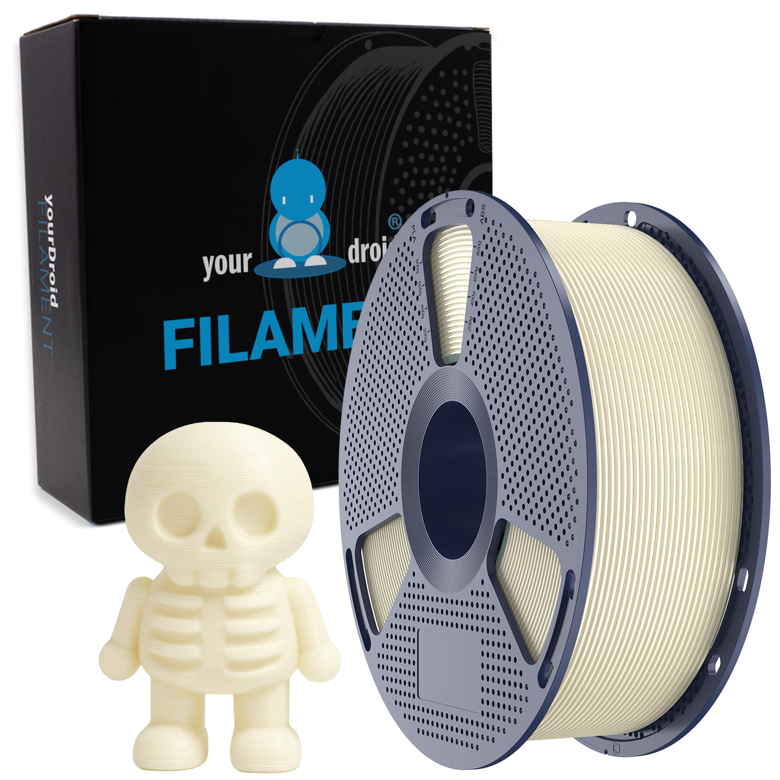 Filament PLA yourDroid blanc chaud 1,75 mm 1 kg