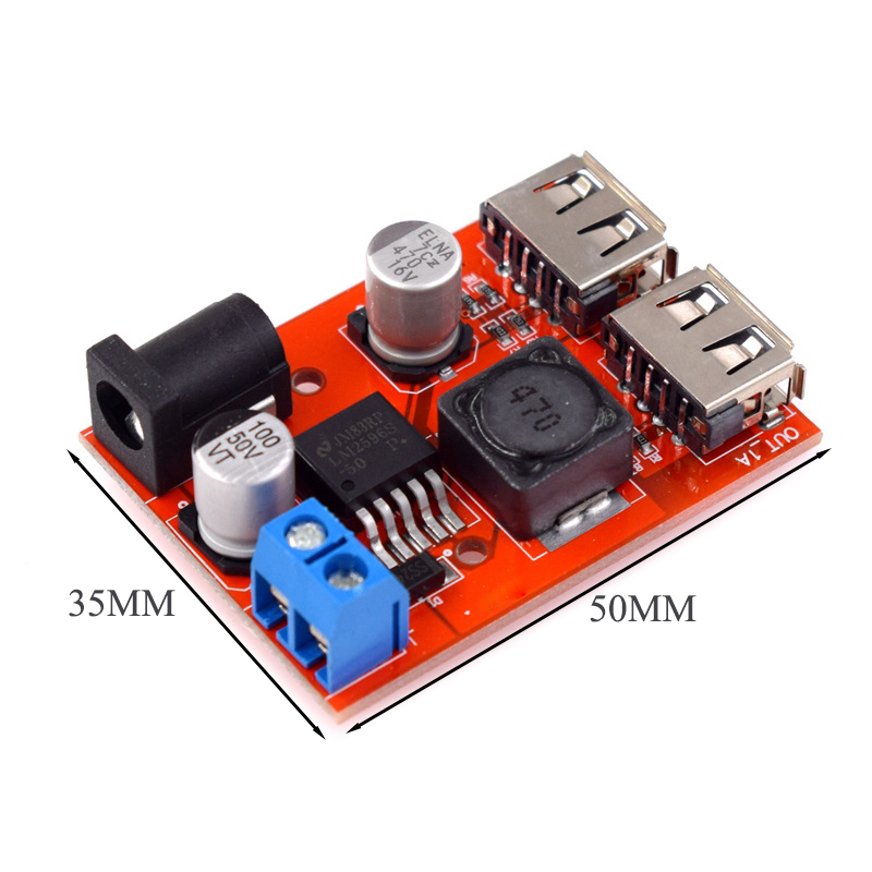 Module convertisseur de tension LM2596 Step-Down DC 9-36V vers 5V 3A Dual USB – Image 4