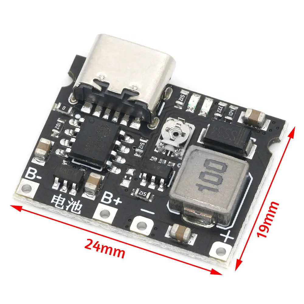 Module de charge convertisseur de tension pour accumulateurs Lithium Li-Ion 18650 3,7-4,2V vers 4,2-28V – Image 2