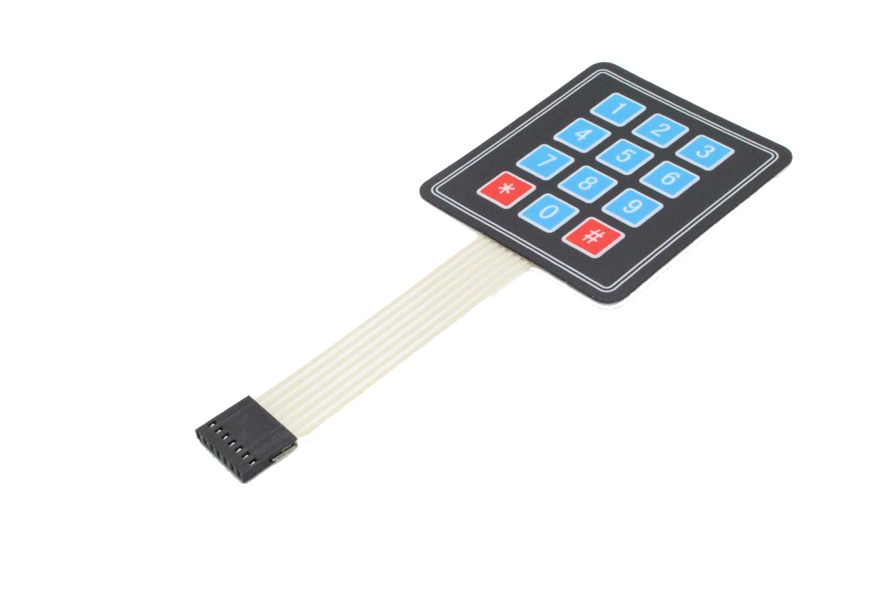 Clavier à membrane avec 12 touches