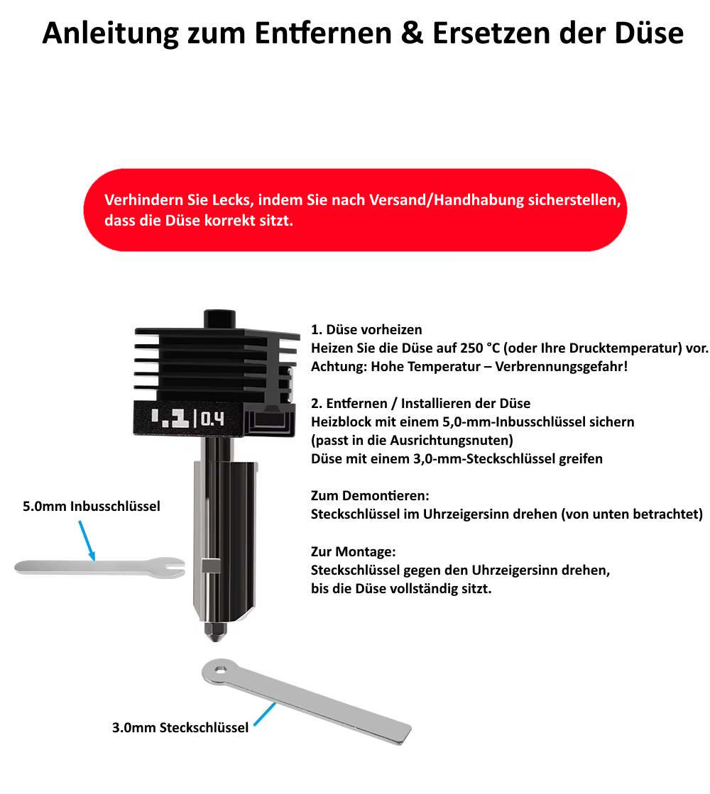 Hotend Standard Flow pour H2D / H2S / H2C, buse 0.4 mm – Image 4