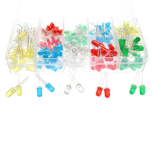300 LEDs colorées 5 mm 3 mm triées dans une boîte en plastique – Image 2