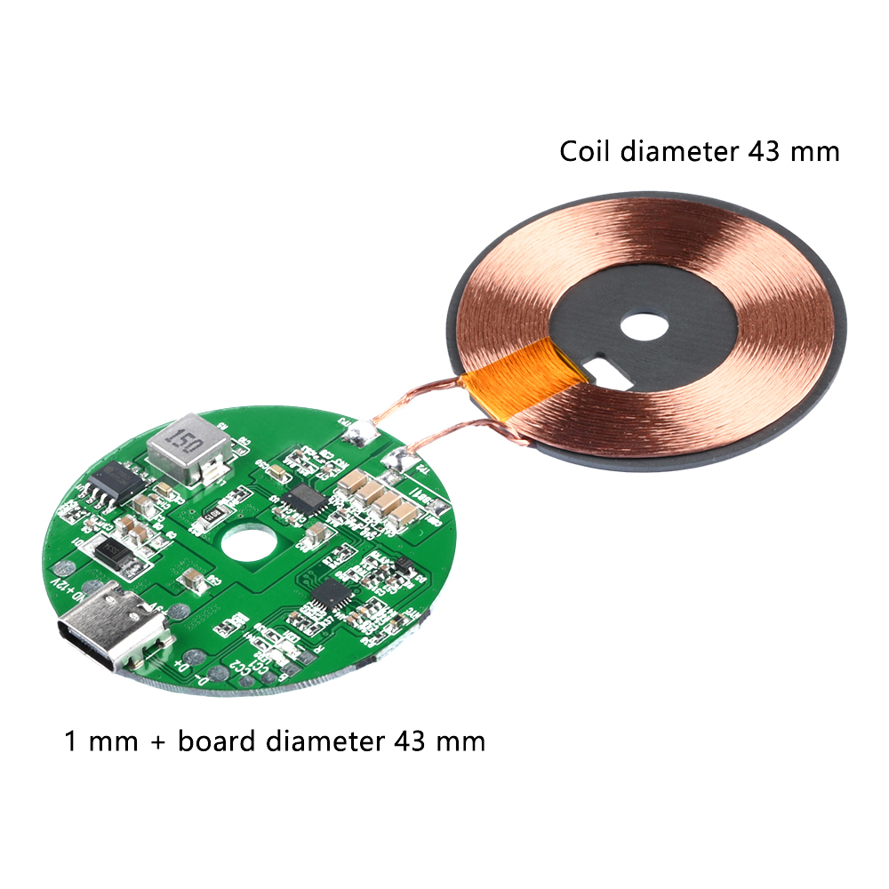 Module de chargeur sans fil haute performance DC 5–12V 20W – Circuit de charge rapide Type-C pour appareils mobiles – Image 4