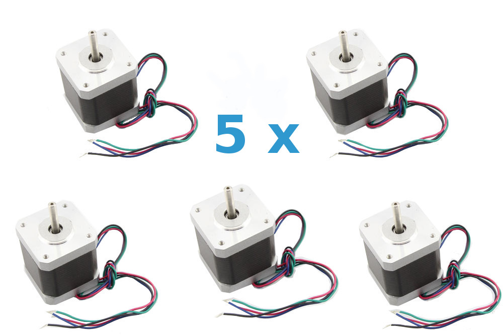 5 x Moteur pas à pas Nema 17 original Wantai 42BYGHW811