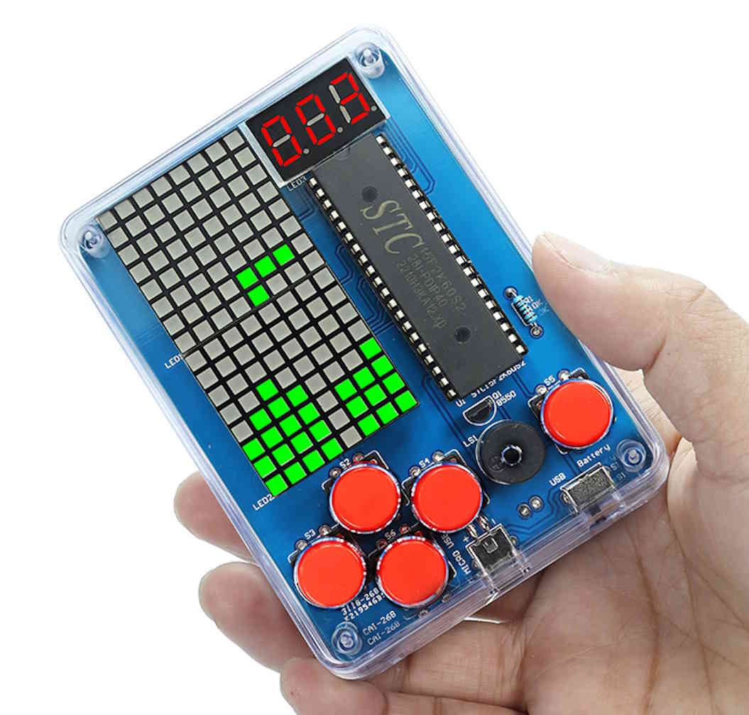 Kit console portable rétro mini à souder (Vert)
