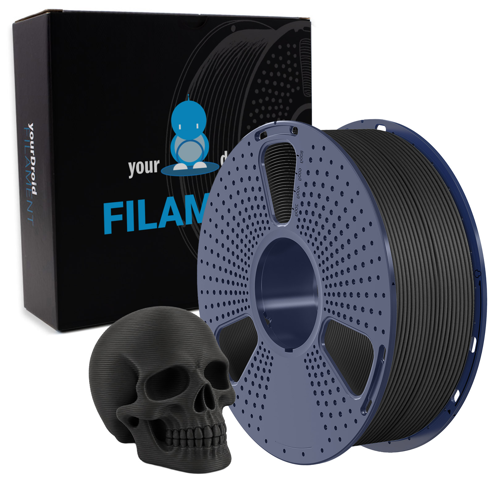 Filament PLA yourDroid Noir Mat 1,75 mm 1 kg