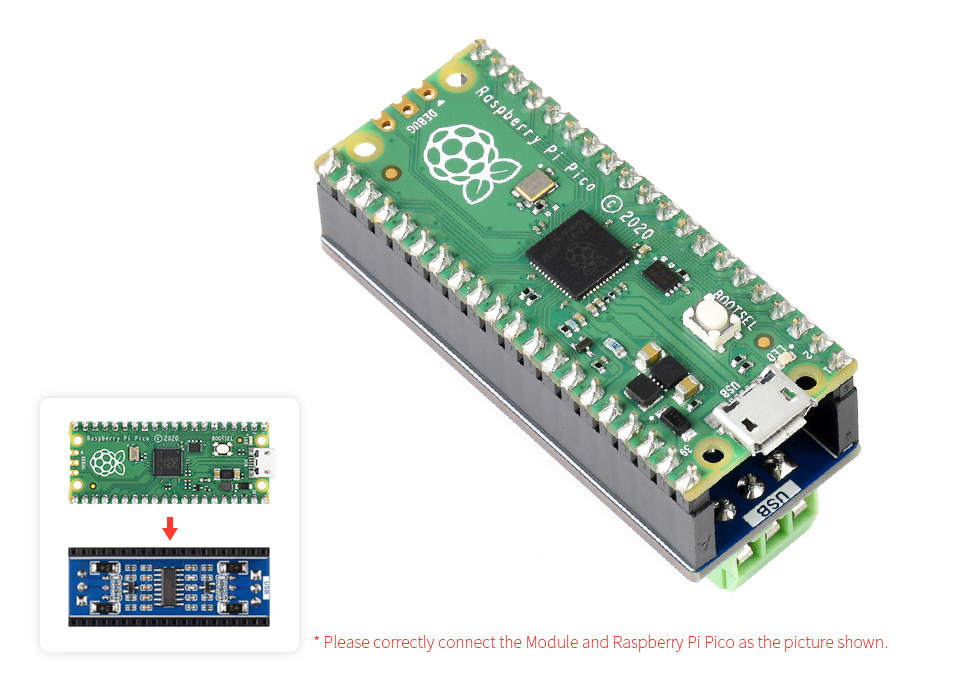Module Waveshare 2 canaux UART RS232 pour Raspberry Pi Pico – Image 7