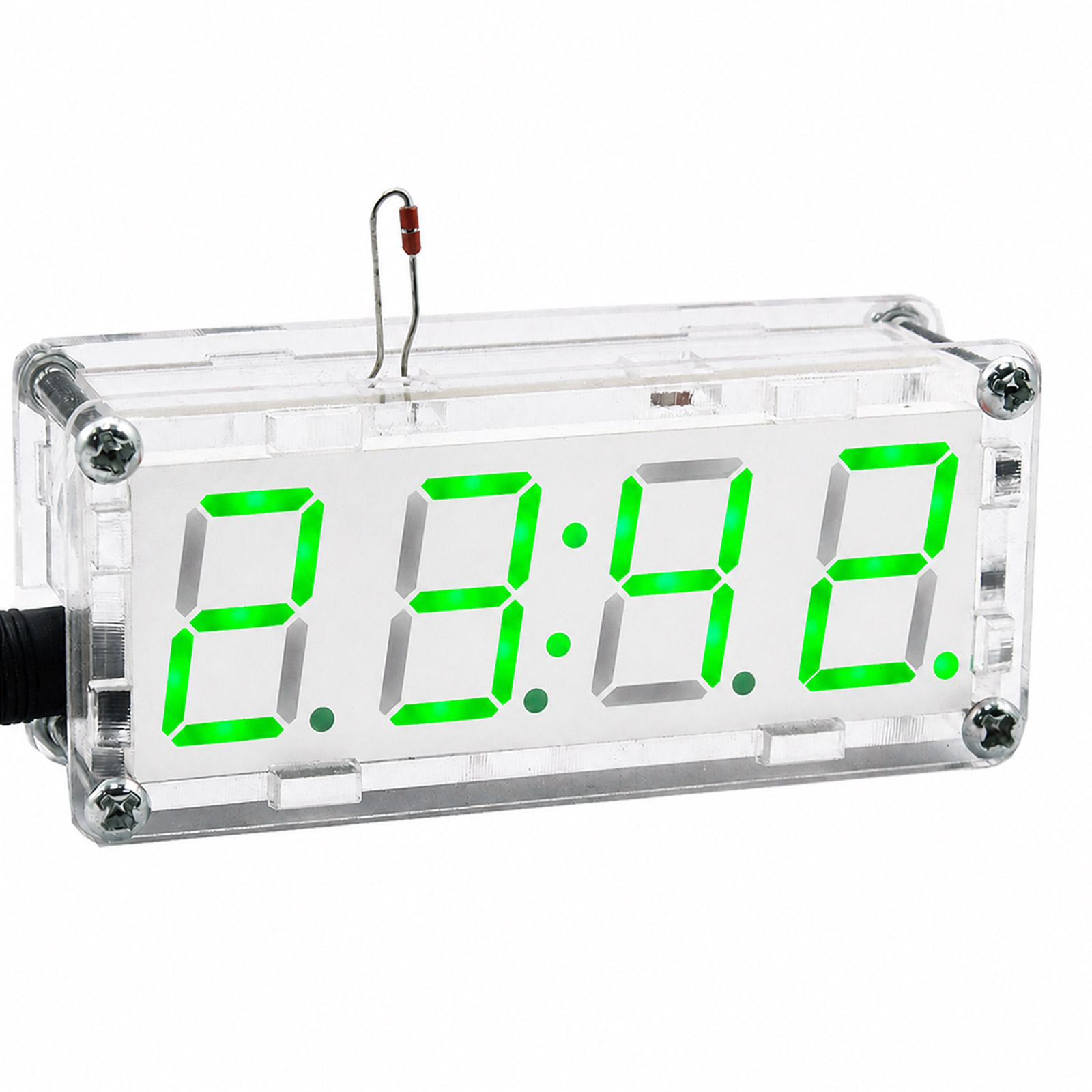 Kit Horloge électronique avec affichage 4 bits Vert