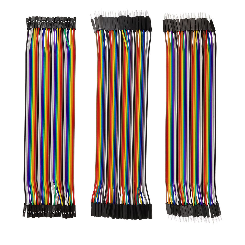 Câbles Dupont de connexion 3 x 40 broches 20 cm M2M / F2M / F2F