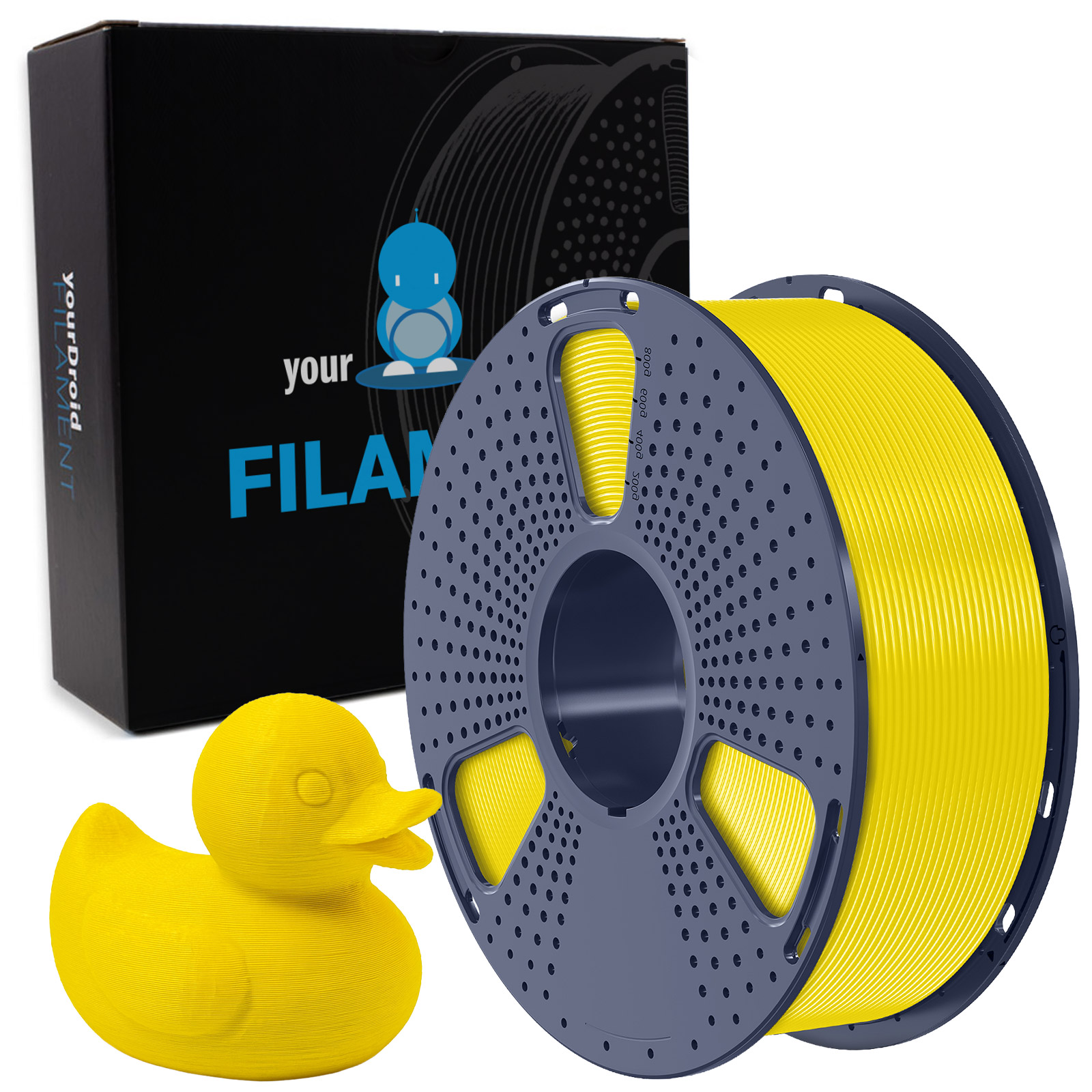 Filament yourDroid PLA+ Jaune 1.75 mm 1 kg